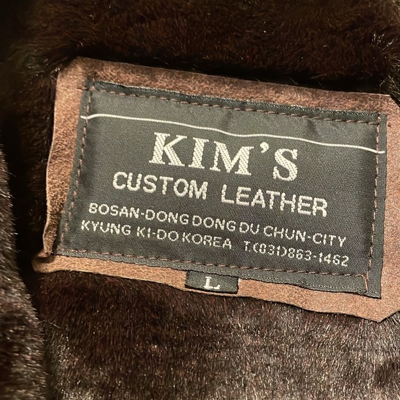 Brown hooded Leather Coat - Picture 2 of 3